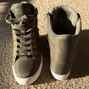 GUESS olive green High-Top Sneakers